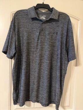 Under Armour Men's Heather Charcoal Performance Polo